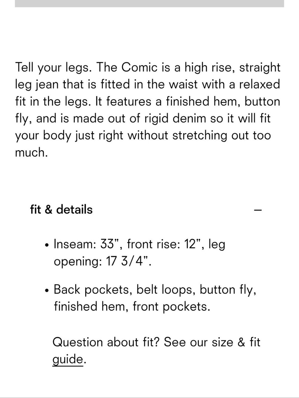 Reformation Comic High Rise Straight Jean - Picture 9 of 16